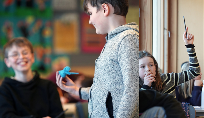 A picture of Norwegian students in secondary school
