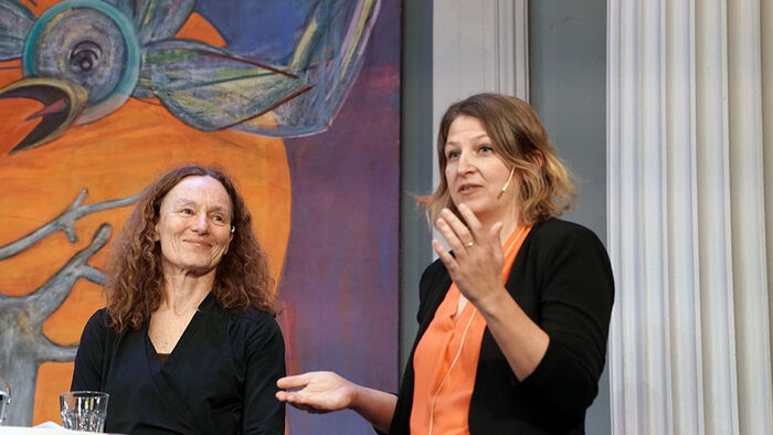 Camilla Stoltenberg og Astrid Marie Jorde Sandsør. Foto