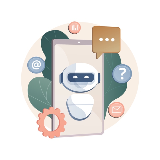 Abstrakt konsept for kunstig intelligens chatbot