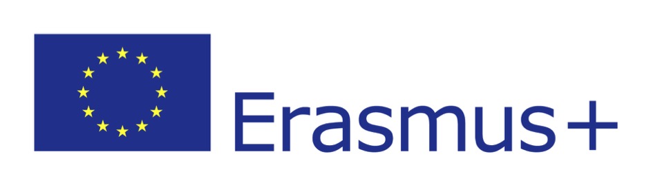 Logo for ERASMUS+ med EUs flagg