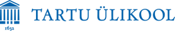 White and blue logo for Tartu university