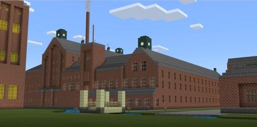 Bilde av minecraft bygning: Modell av Ringnes bryggeri langs Akerselva