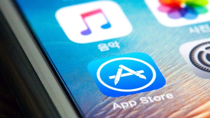 Bilde av mobilskjerm med appen appstore på