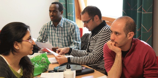 Students attending courses at the Department of Special Needs