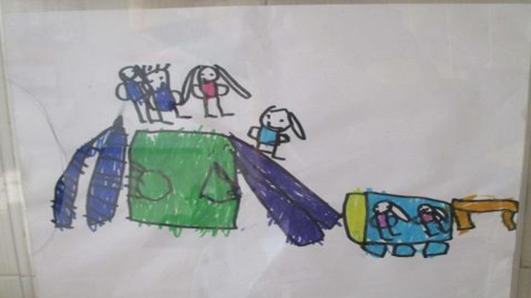 Children's drawing of playground