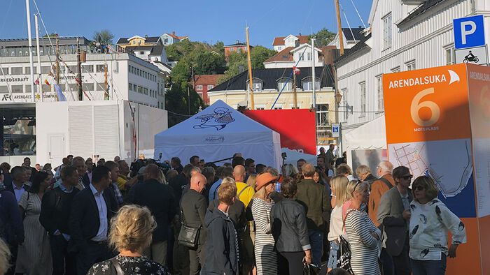 Folkemengde i Arendal. Foto
